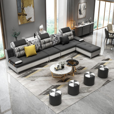 Wohnlandschaft Ecksofa L-Form Modernes Sofa Ledersofa Ecksofa Polster