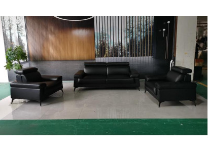 Sofagarnitur 3+1+1 Sitzer Wohnlandschaft Sofa Couch Polster Garnitur Sofas Leder
