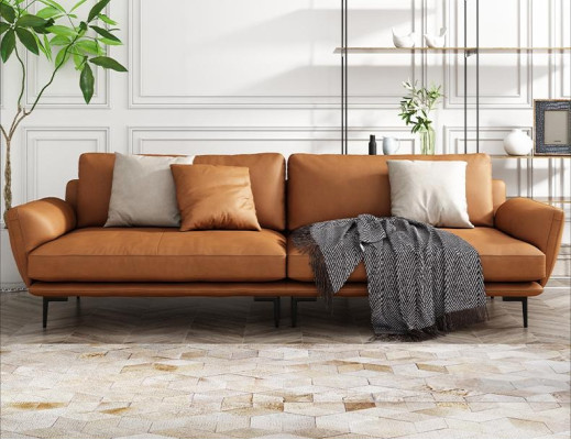 Sofagarnitur 4+3+2 Ledersofa Couch Wohnlandschaft Garnitur Design Modern Sofa