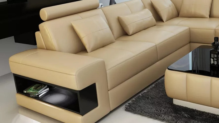 Design Ecksofa Deko Wohnzimmer Möbel Moderne Eckcouch Lederpolster Couch