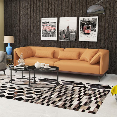 Sofagarnitur 4+3+2 Ledersofa Couch Wohnlandschaft Garnitur Design Modernes Sofa
