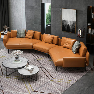 Edle Ecksofa U-Form Wohnlandschaft Sofa Couch Polster Ecke Garnitur Ledersofa