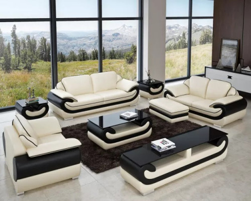 Sofagarnitur 321 Sitzer Wohnlandschaft Modernes Sofa Ledersofa Designer