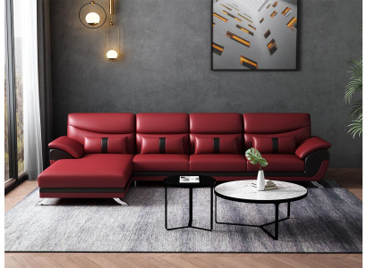 Design Wohnzimmer Lederpolster Ecksofa Eckcouch Couch Sofa L Form