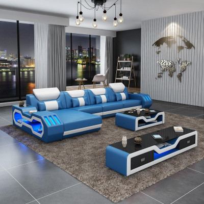 Designer Wohnlandschaft Polster L Form Ecksofa Eck Garnitur Sofa Couch Ecke led