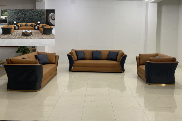 Sofagarnitur 3+1 Sitzer Sofas Couch Polstergarnitur Möbel Couchen Leder Büro Neu