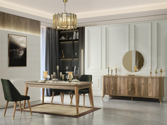 Esstisch Tisch Gruppe Esszimmer Wohnzimmer Garnitur Holz Design Tische Neu