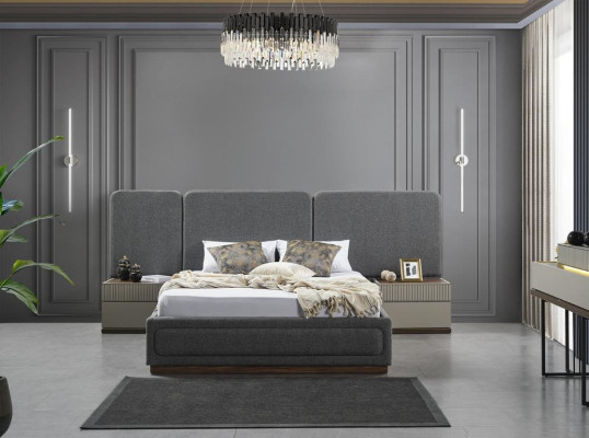 Schlafzimmer Möbel Betten 2x Nachttische Schrank Kleiderschrank Design 4tlg