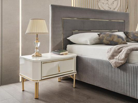 Modernes Schlafzimmer Set Couch Set Kleiderschrank 2x Nachttisch Möbel 4tlg