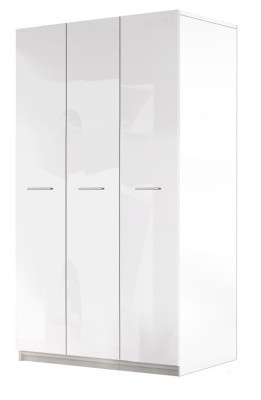 Weißes Kinderzimmer Set Schrank Kommode Tisch Holz Hochglanz 5tlg.