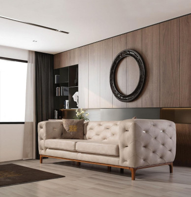 Chesterfield Design Sofa Polster Couchen Modern Sofagarnitur 3+3+1 Set