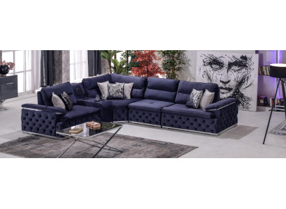 Design Ecksofa Stoff L-Form Modern Style Polstermöbel Wohnzimmer Gruppe