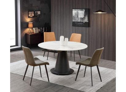 Esszimmer Design Möbel Stuhlgruppe Tisch 4 Lehn Stühle Set Garnitur Neu