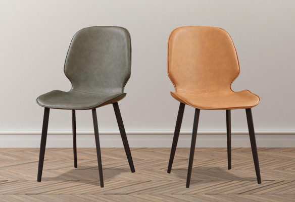 Sessel Stuhl 1x Esszimmer Lounge Sitz Polsterstuhl Deko Kunstleder Fernseh