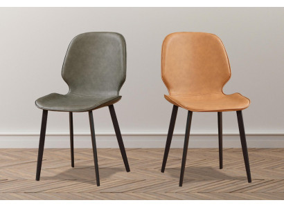 Sessel Stuhl 1x Esszimmer Lounge Sitz Polsterstuhl Deko Kunstleder Fernseh