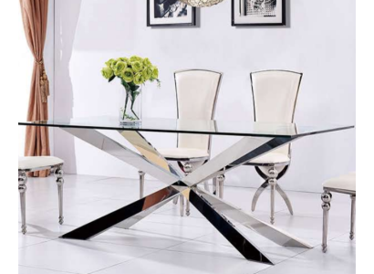 Luxus Tisch Design Esszimmer 180x90cm Esstische Glas Möbel Design Tische Neu