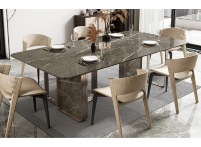 Luxus Esstisch Tisch Metall Tische Hochglanz Esszimmer Design Modern Esstische