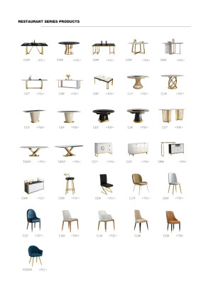 Luxus Esstisch Leder + Edelstahl Marmor Imitation Stein Tisch Esszimmer