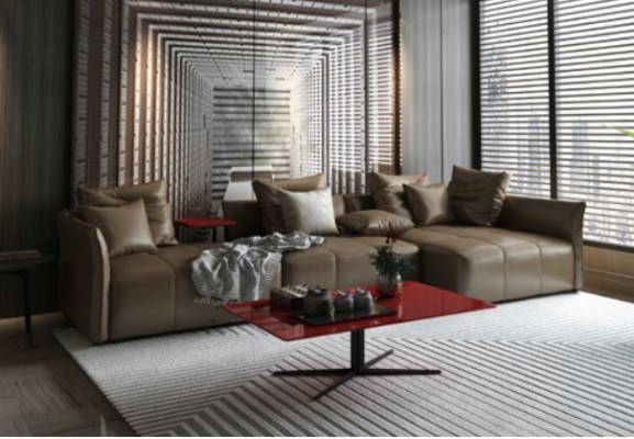 Wohnlandschaft Ecksofa L-Form Sessel Set Garnitur Modern Sofa Italien