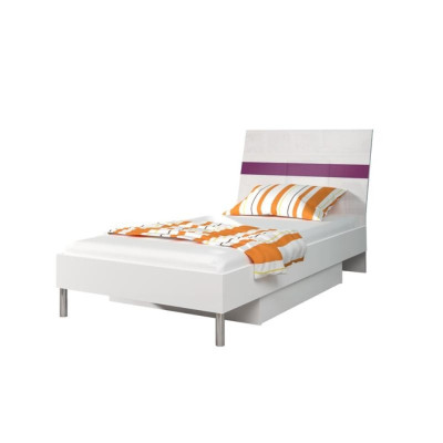 Betten Lila Holz Design Einzelbett Hochglanz Single Kinderzimmer Bett Mädchen