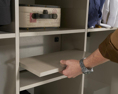 Kleiderschrank Schrank Mehrzweck Kleiderschrank Grau Material Holz Schränke