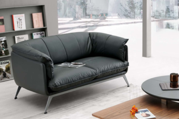 Leder Sofa Couch Zweisitzer Büro Einrichtung Lounge Club Sofas Couchen