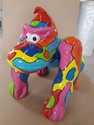 Abstrakte Figur Statue Gartenfiguren Dekoration Statuen Skulpturen Gorilla Neu