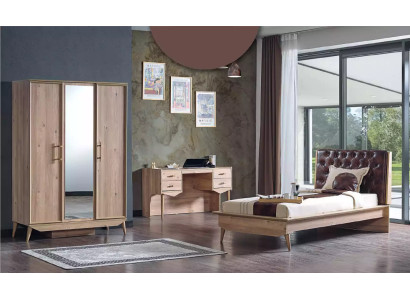 Design Jugendzimmer Schlafzimmer Bett Set Schrank Schreibtisch 3tlg.
