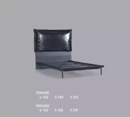 Designer Kinderbett Jugendbett Metallmöbel mit weicher 120x200cm