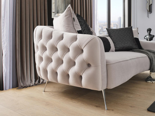 Sofagarnitur Sofa Sessel 431 Sitzer Stoff Luxus Sofas Weiß Schwarz