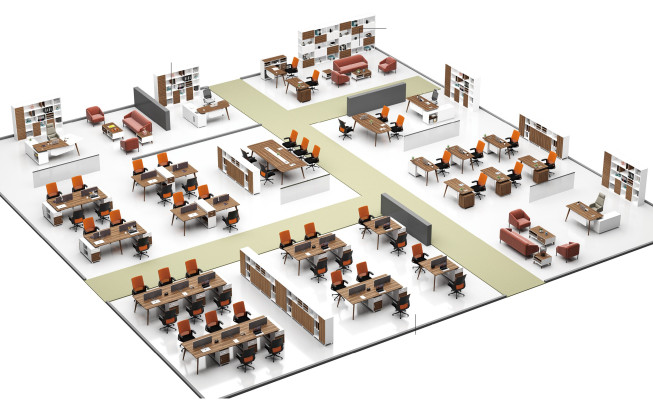 Schreibtisch Büro Set Wandregal Regal Schrank 2 tlg Büro Zimmer