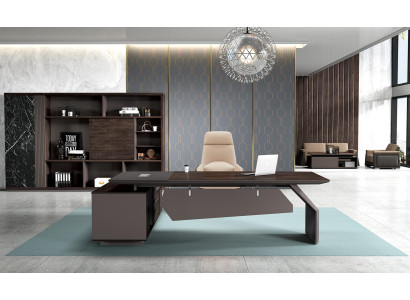 Chef Schreibtisch 260 x 220 cm Einrichtung Tisch Kanzlei Praxis Tische