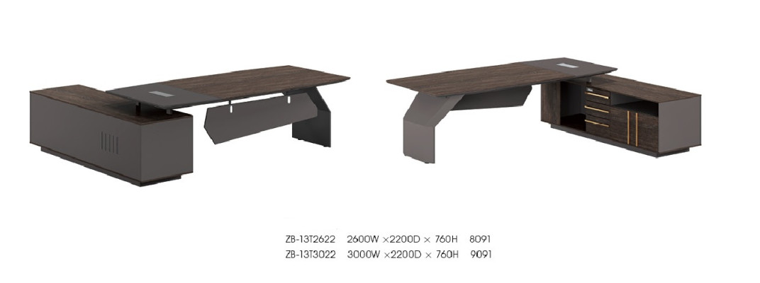 Chef Schreibtisch 260 x 220 cm Einrichtung Tisch Kanzlei Praxis Tische
