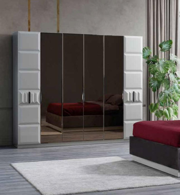 Design Schlafzimmer Möbel Kleiderschrank Set Bett Komplette Einrichtung 4tlg.