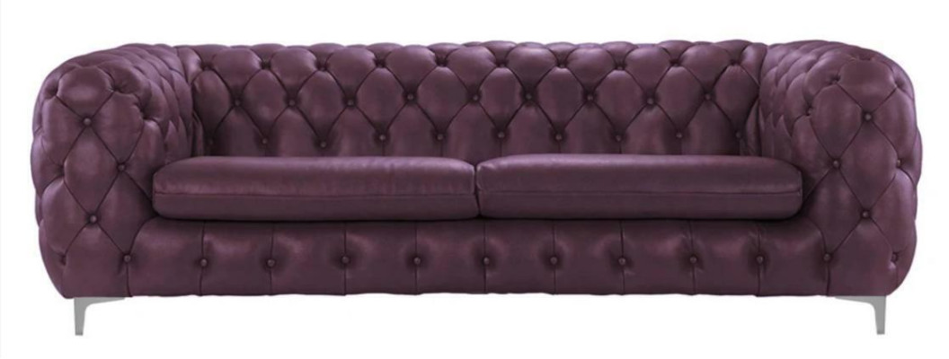 Chesterfield Sofa Braun xxl Big Leder Wohnzimmer Möbel 4 sitzer Violet Gelb Grün