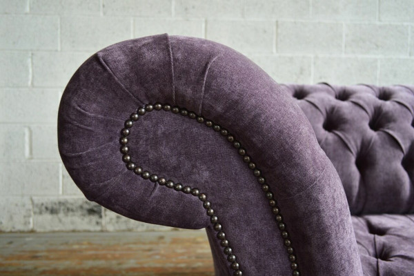 Lila Chesterfield Luxus Couch Sofa Polster 4 Sitzer Couchen Sitz Garnitur 