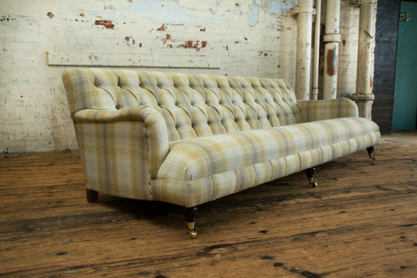 Chesterfield Polster Sofas Design Textil Sofa 4 Sitzer Sofa Luxus Design Couch