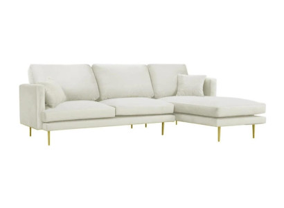 Eleganz in Weiß für Ihr exklusives Designer Sofa im luxuriösen L-Form Stil