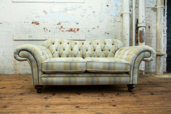 Chesterfield Sofa 2 Sitzer Design Sofas Polster Couchen Leder Relax Zweisitzer