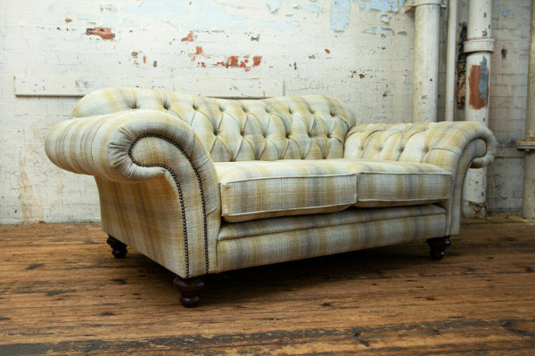 Chesterfield Sofa 2 Sitzer Design Sofas Polster Couchen Leder Relax Zweisitzer