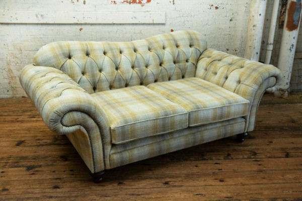 Chesterfield Sofa 2 Sitzer Design Sofas Polster Couchen Leder Relax Zweisitzer