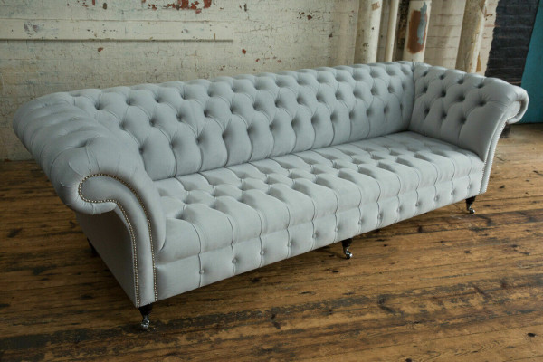 Textil Sofa Stoff Couch Chesterfield big sofas xxl couchen Sitz Polster 265cm