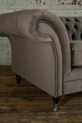 Luxus Tauper Chesterfield Dreisitzer Wohnzimmer 3-er Couch Design Sofa