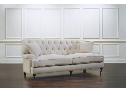 Moderner Weißer Chesterfield Dreisitzer Luxus 3-Sitzer Couch