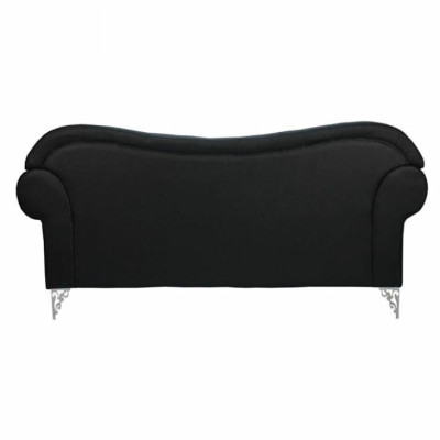 Schwarze Chesterfield Couch Moderner Dreisitzer Stilvoller 3-er