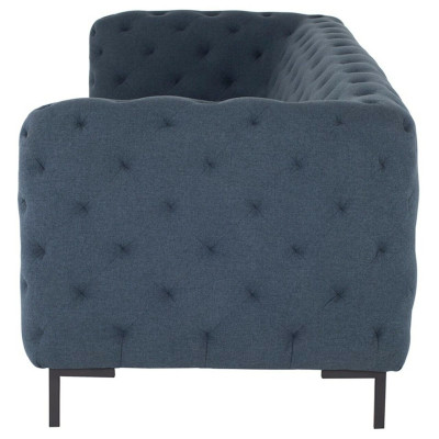 Grauer Moderner 3-Sitzer Chesterfield Wohnzimmer Stilvolle Couch 