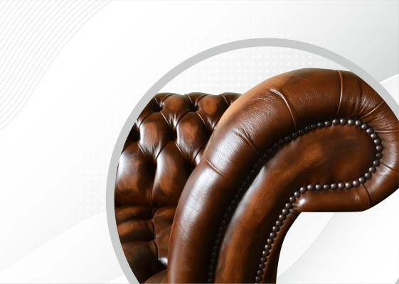 Design Chesterfield Sofa 2 Sitzer Braun Couch Polster Sofas Wohnzimmer Sofa Neu