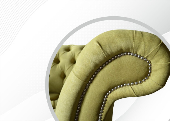 Chesterfield Sofa Couch Polster Garnitur 1,5 er Sofas Klassisch Einsitzer