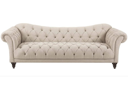 Beige Couch mit knöpfen Chesterfield Sofa Polster Sitz Couchen Sofas Luxus Neu