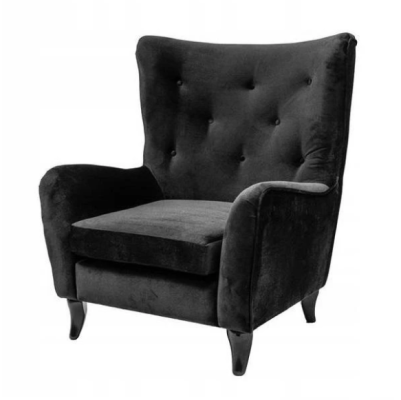 Sessel Textil Stoff Chesterfield Samt Möbel Wohnzimmer Moderne Couchen Blau